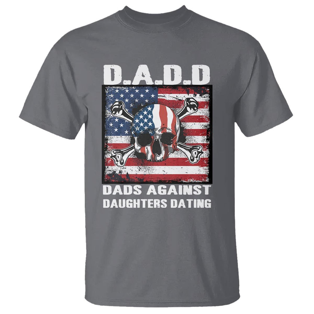 Girl Dad T Shirt DADD Dads Against Daughters Dating Skull America Flag TS09 Charcoal Print Your Wear