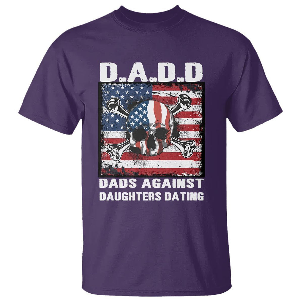 Girl Dad T Shirt DADD Dads Against Daughters Dating Skull America Flag TS09 Purple Print Your Wear