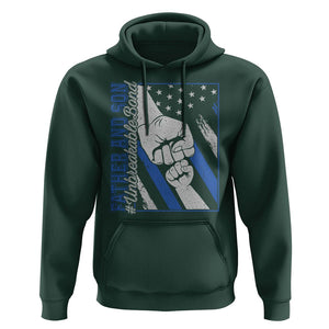 Father's Day Hoodie Father And Son Unbreakable Bond TS09 Dark Forest Green Print Your Wear