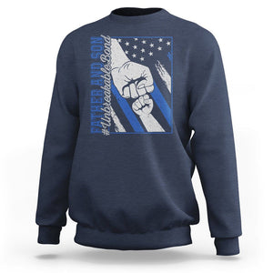 Father's Day Sweatshirt Father And Son Unbreakable Bond TS09 Navy Print Your Wear