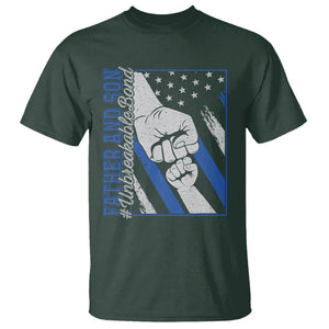 Father's Day T Shirt Father And Son Unbreakable Bond TS09 Dark Forest Green Print Your Wear