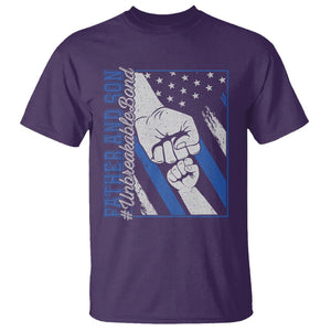 Father's Day T Shirt Father And Son Unbreakable Bond TS09 Purple Print Your Wear