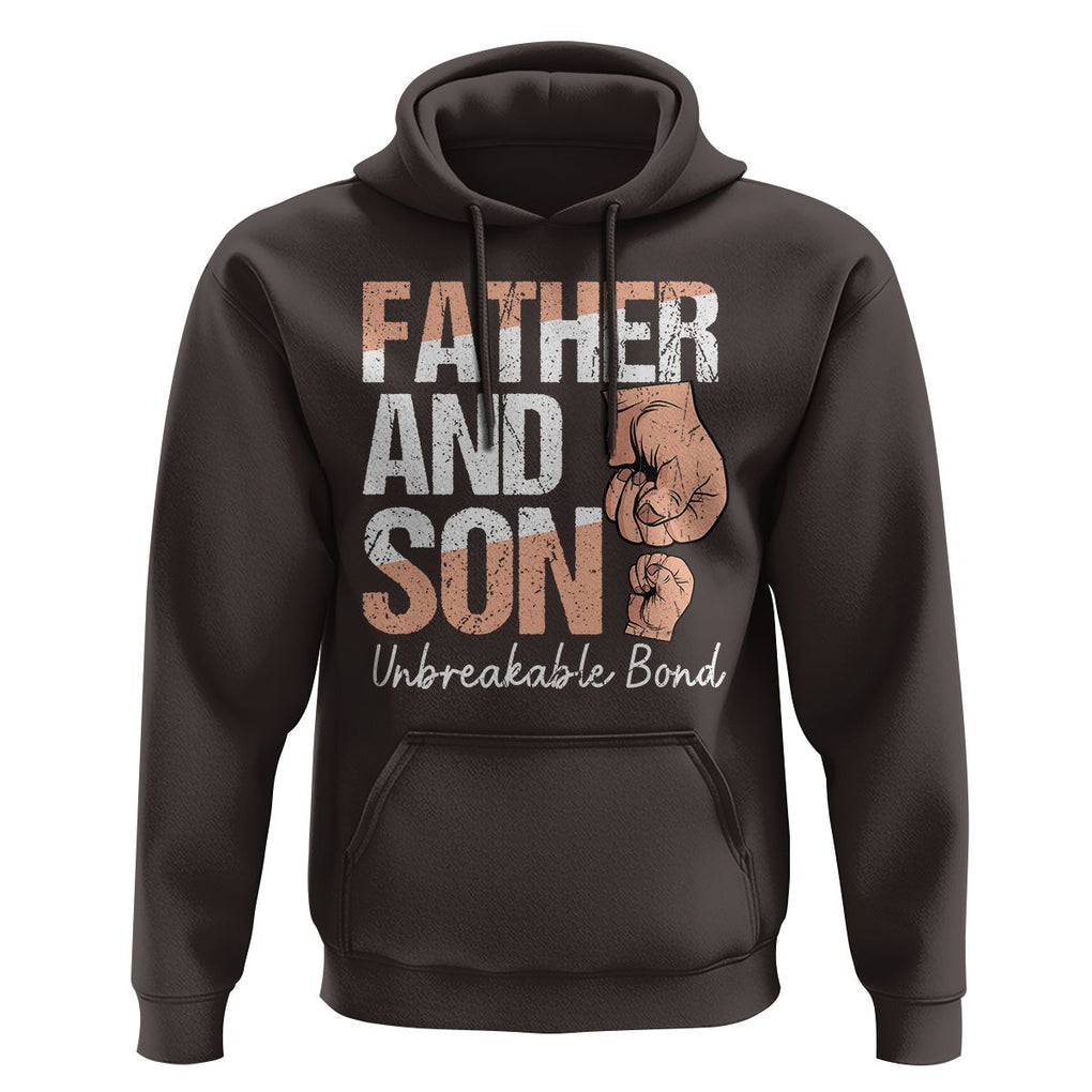 Father And Son Hoodie Unbreakable Bond Father's Day TS09 Dark Chocolate Print Your Wear
