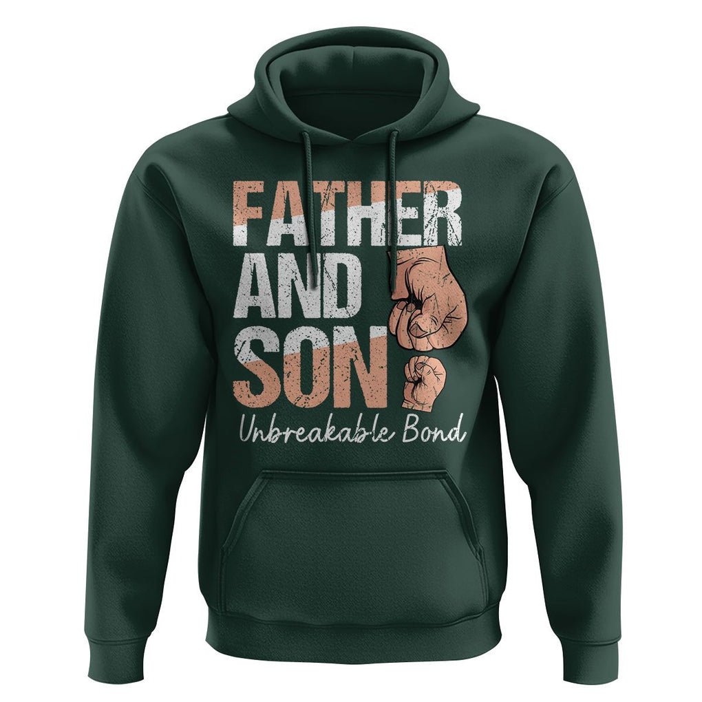 Father And Son Hoodie Unbreakable Bond Father's Day TS09 Dark Forest Green Print Your Wear