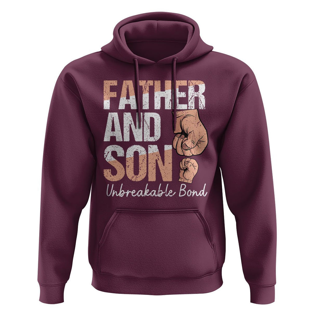 Father And Son Hoodie Unbreakable Bond Father's Day TS09 Maroon Print Your Wear