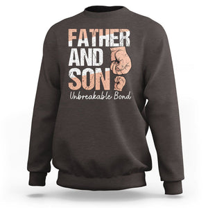 Father And Son Sweatshirt Unbreakable Bond Father's Day TS09 Dark Chocolate Print Your Wear