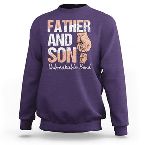 Father And Son Sweatshirt Unbreakable Bond Father's Day TS09 Purple Print Your Wear