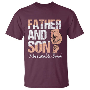 Father And Son T Shirt Unbreakable Bond Father's Day TS09 Maroon Print Your Wear