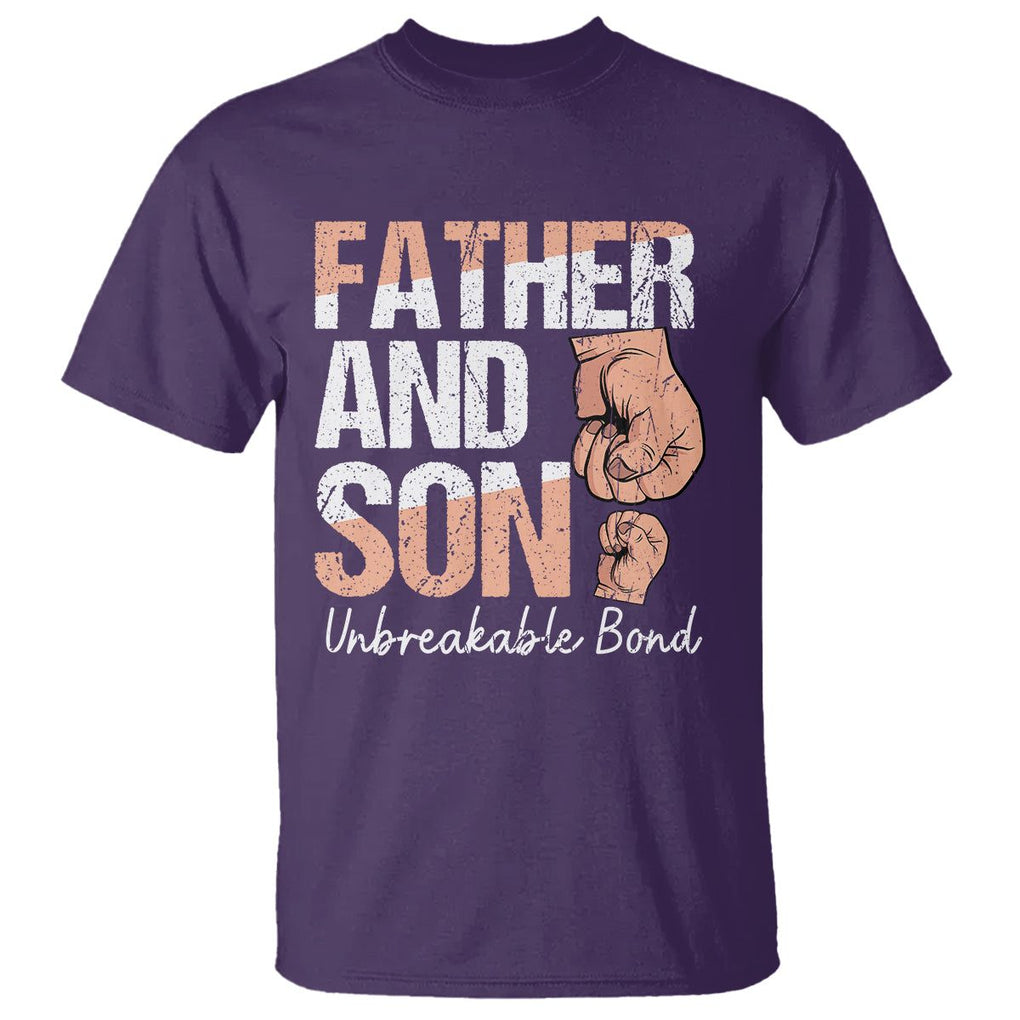 Father And Son T Shirt Unbreakable Bond Father's Day TS09 Purple Print Your Wear