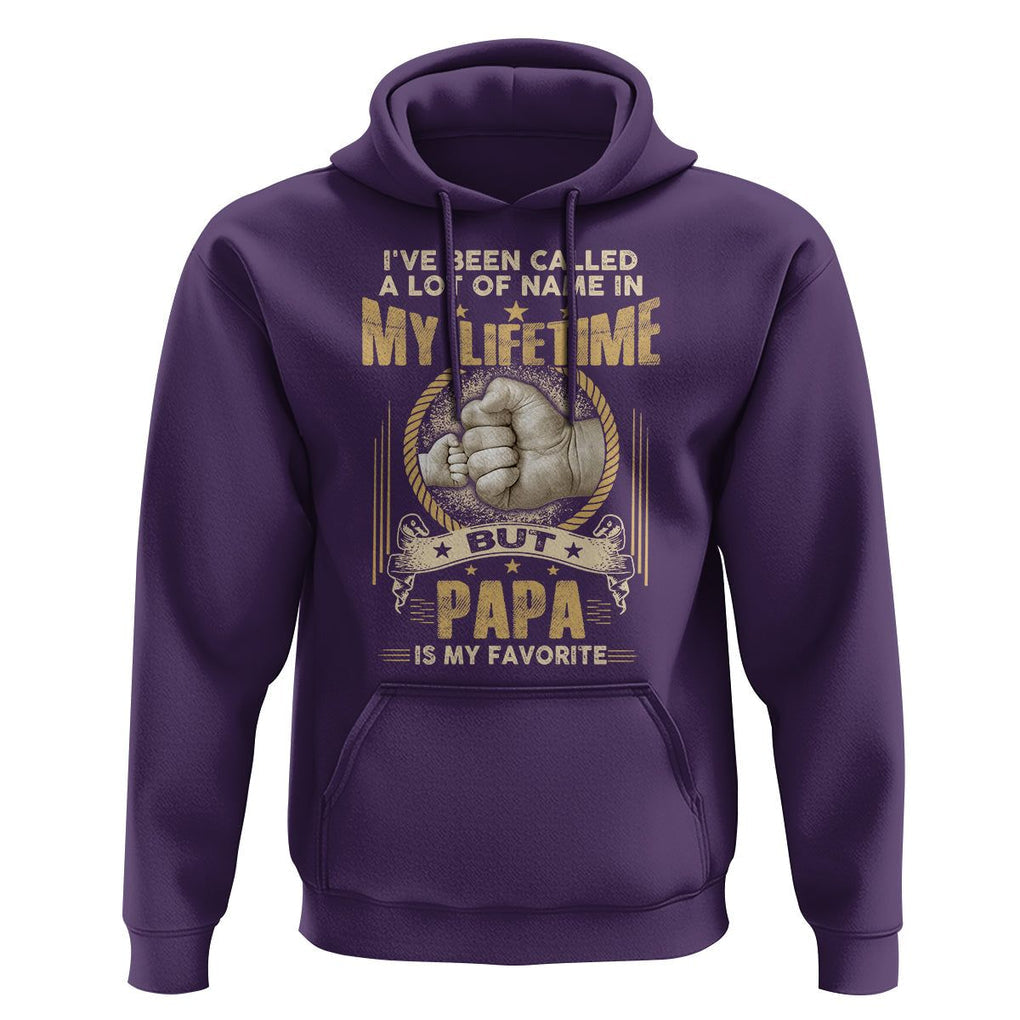 Father's Day Hoodie I've Been Called A Lot Of Names In My Lifetime But Dad Is My Favorite TS09 Purple Print Your Wear