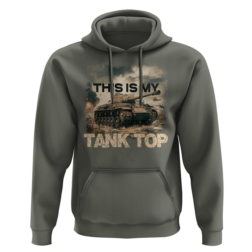 This Is My Tank Top Hoodie Funny Military Pun TS09 Military Green Print Your Wear