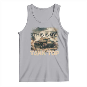 This Is My Tank Top Tank Top Funny Military Pun TS09 Athletic Heather Print Your Wear