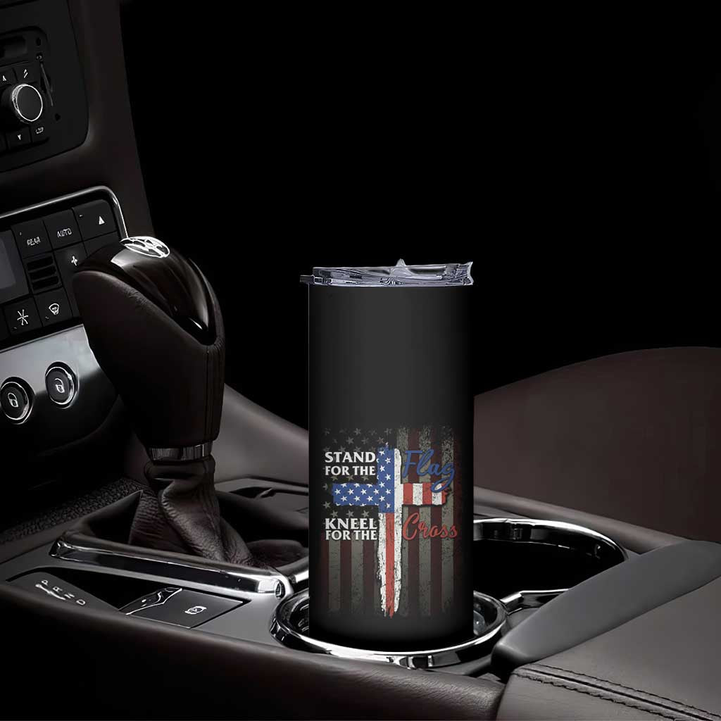 Christian American Patriotic Skinny Tumbler Stand For The Flag Kneel For The Cross TS09 Print Your Wear