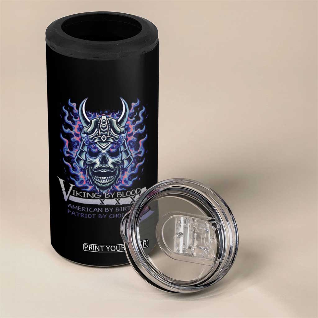 Viking By Blood American By Birth Patriot By Choice 4 in 1 Can Cooler Tumbler TS09 Print Your Wear
