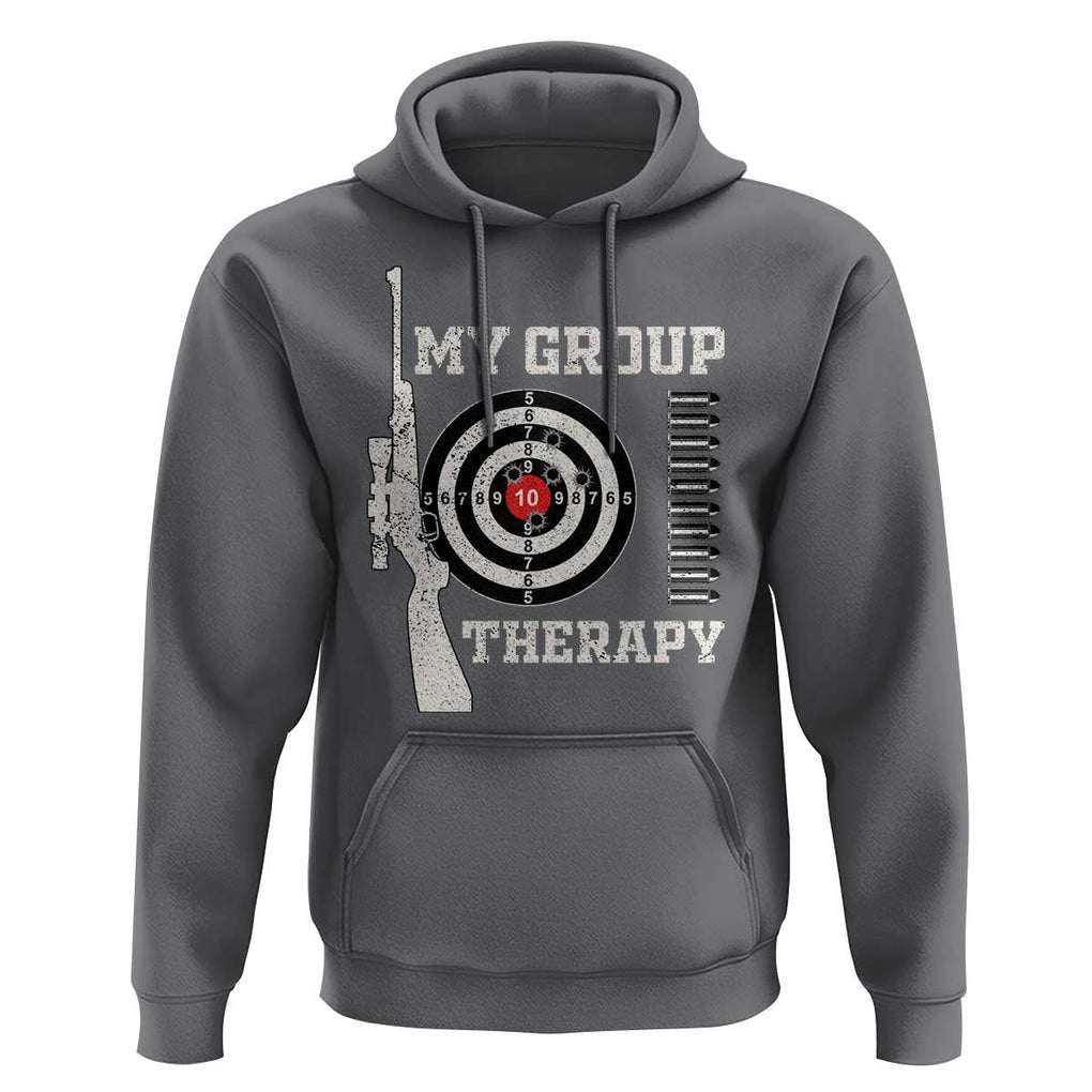 Gun Lover Hoodie My Group Therapy Shooting TS09 Charcoal Print Your Wear