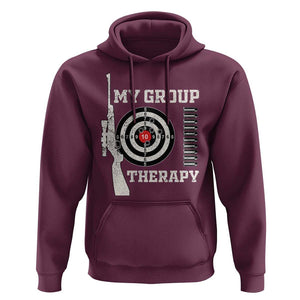 Gun Lover Hoodie My Group Therapy Shooting TS09 Maroon Print Your Wear