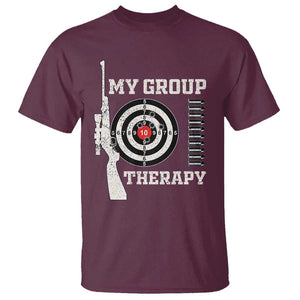 Gun Lover T Shirt My Group Therapy Shooting TS09 Maroon Print Your Wear