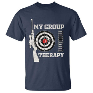 Gun Lover T Shirt My Group Therapy Shooting TS09 Navy Print Your Wear