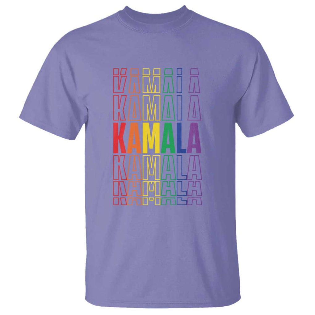 Harris Supporter T Shirt Kamala LGBTQ Rights Rainbow TS09 Violet Print Your Wear