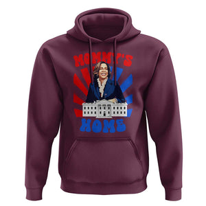 Funny Harris Supporter Hoodie Mommy's Home President Election 2024 TS09 Maroon Print Your Wear