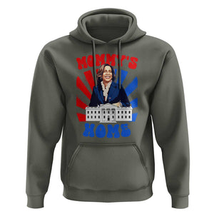 Funny Harris Supporter Hoodie Mommy's Home President Election 2024 TS09 Military Green Print Your Wear