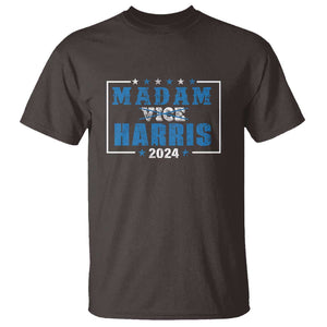 Harris Supporter T Shirt Kamala Madam President 2024 Not Vice TS09 Dark Chocolate Print Your Wear