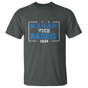 Harris Supporter T Shirt Kamala Madam President 2024 Not Vice TS09 Dark Heather Print Your Wear