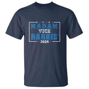 Harris Supporter T Shirt Kamala Madam President 2024 Not Vice TS09 Navy Print Your Wear