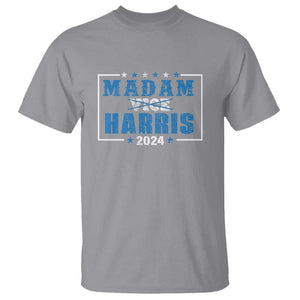Harris Supporter T Shirt Kamala Madam President 2024 Not Vice TS09 Sport Gray Print Your Wear