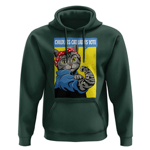 Childless Cat Ladies Vote Hoodie Kamala Supporter TS09 Dark Forest Green Print Your Wear