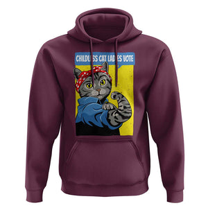 Childless Cat Ladies Vote Hoodie Kamala Supporter TS09 Maroon Print Your Wear