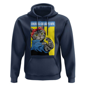 Childless Cat Ladies Vote Hoodie Kamala Supporter TS09 Navy Print Your Wear