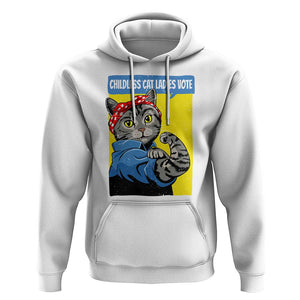Childless Cat Ladies Vote Hoodie Kamala Supporter TS09 White Print Your Wear