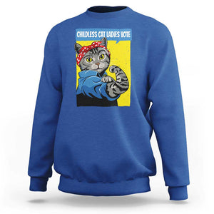 Childless Cat Ladies Vote Sweatshirt Kamala Supporter TS09 Royal Blue Print Your Wear