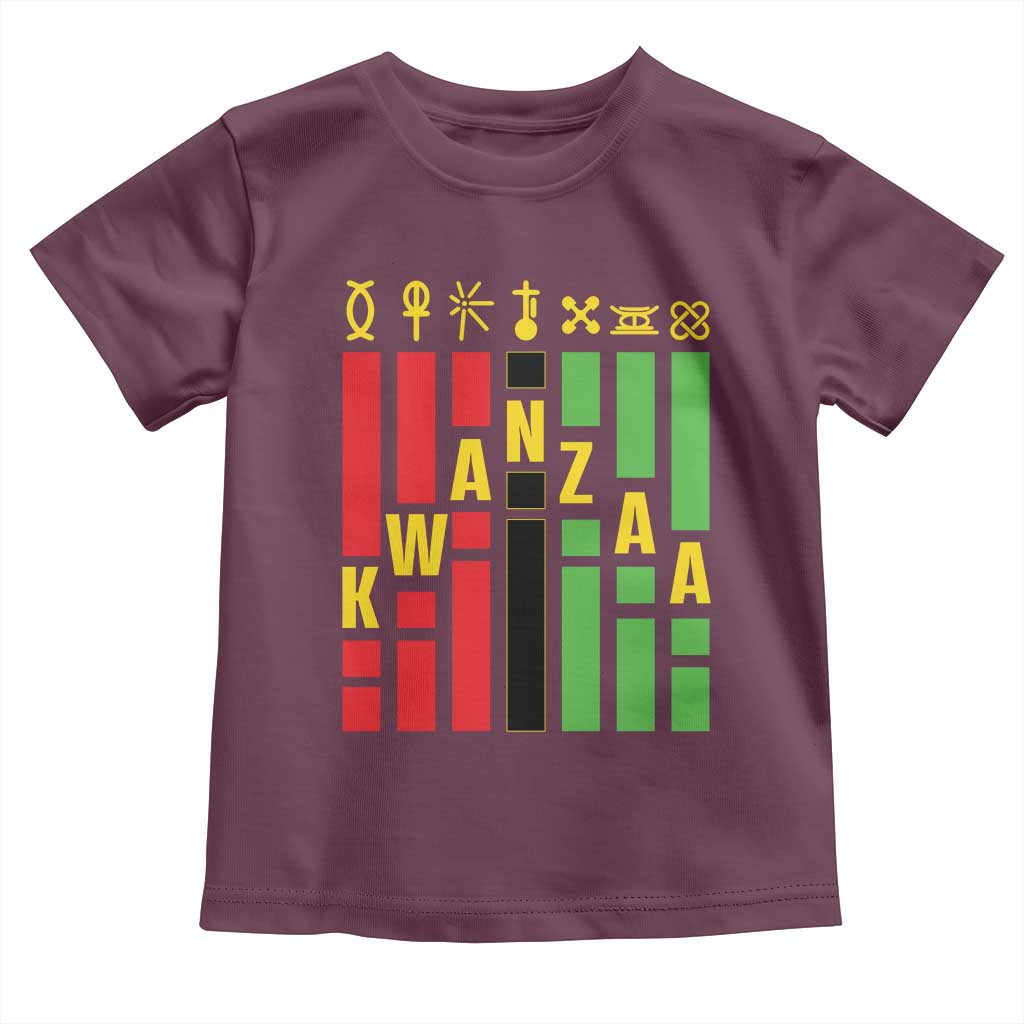 7 Principles Of Kwanzaa African American Toddler T Shirt TS09 Maroon Print Your Wear