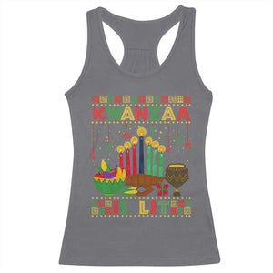 African American Kwanzaa Is Lit Racerback Tank Top TS09 Charcoal Print Your Wear