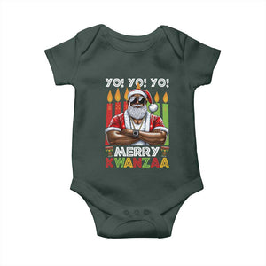 Merry Kwanzaa Baby Onesie African American Santa Black Christmas TS09 Print Your Wear
