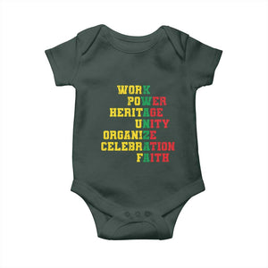 Kwanzaa Baby Onesie Work Power Heritage Unity Organize Celebration Faith TS09 Print Your Wear