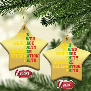 Kwanzaa Christmas Ornament Work Power Heritage Unity Organize Celebration Faith TS09 Star Gold Print Your Wear