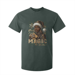 Xmas Melanin Black Girl Magic T Shirt For Kid TS09 Dark Forest Green Print Your Wear