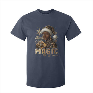 Xmas Melanin Black Girl Magic T Shirt For Kid TS09 Navy Print Your Wear