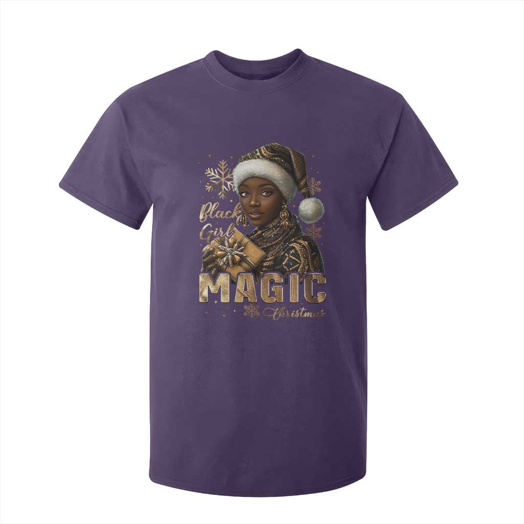Xmas Melanin Black Girl Magic T Shirt For Kid TS09 Purple Print Your Wear
