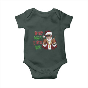 Funny Xmas Hiphop Black Santa Baby Onesie They Not Like Us African American Christmas TS09 Print Your Wear