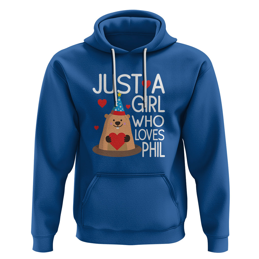 Cute Groundhog Just A Girl Who Loves Phil Hoodie TS09 Royal Blue Printyourwear