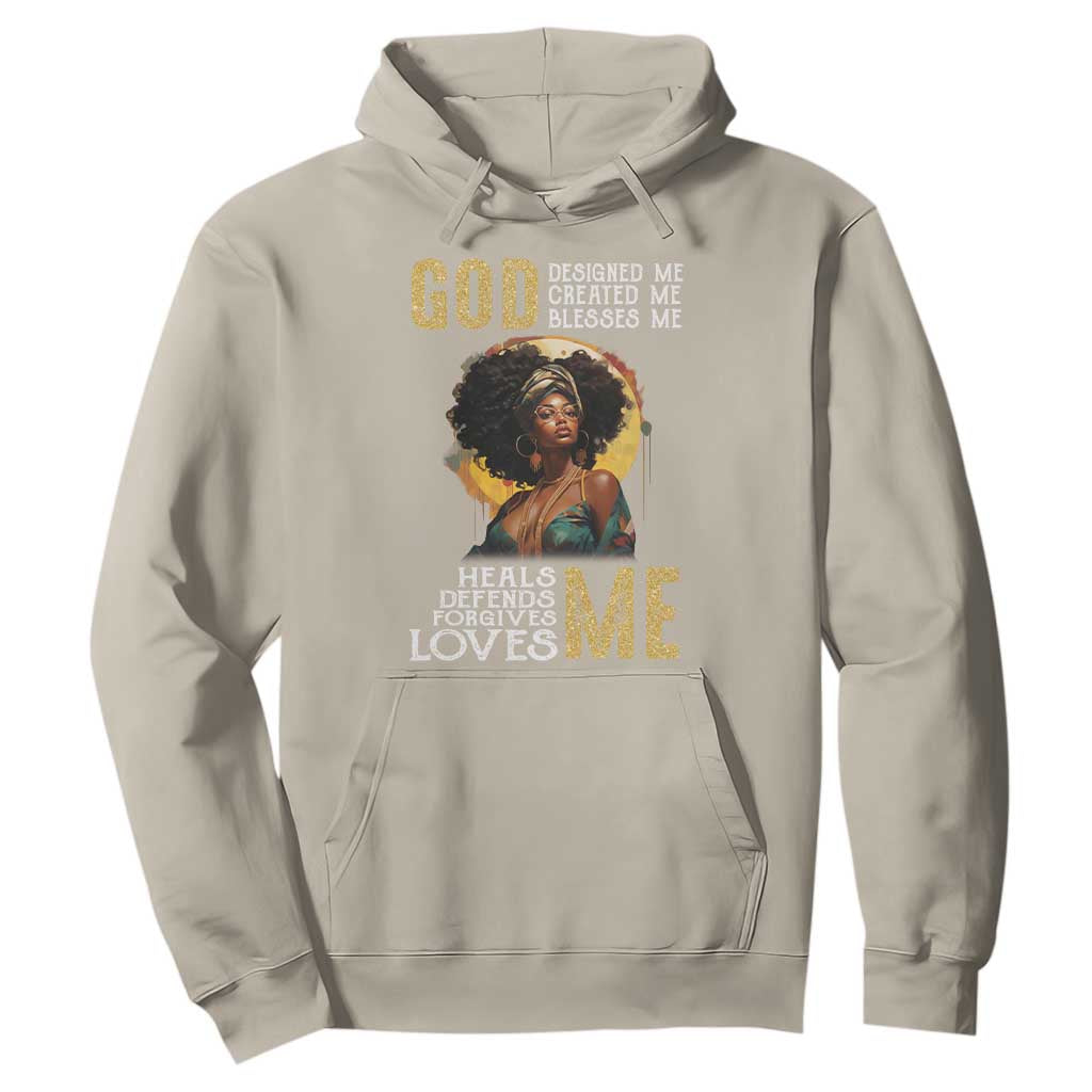 Black History Month Hoodie African Women God Designed Created Blessed Me TS09 Sand Printyourwear