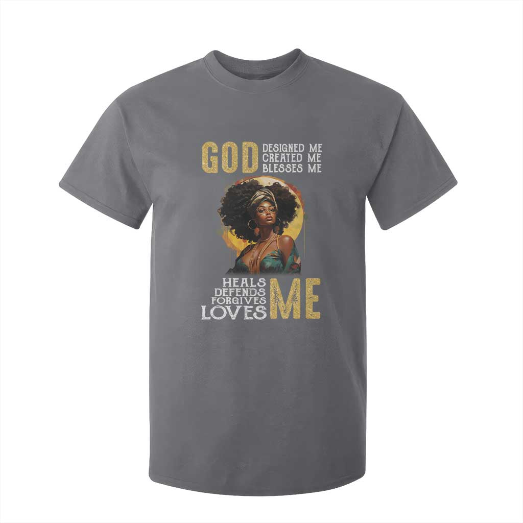 African Women Pride T Shirt For Kid God Designed Created Blessed Me Black History Month TS09 Charcoal Print Your Wear
