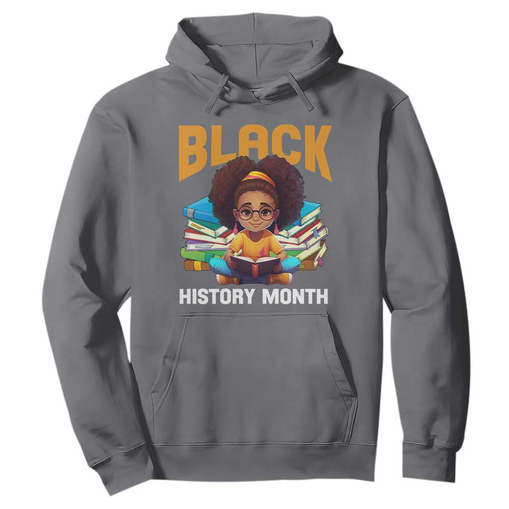 Black History Month Hoodie Girl Reading Book African Pride Melanin TS09 Charcoal Printyourwear