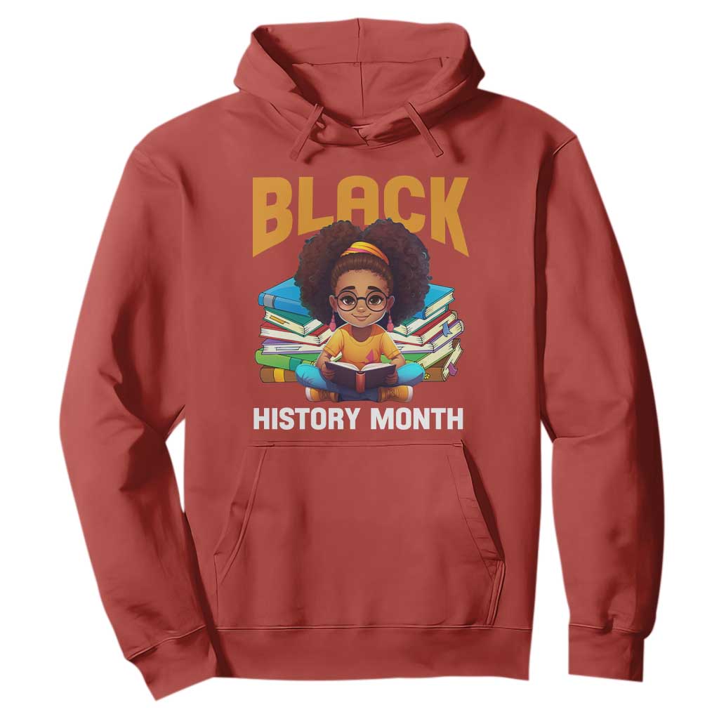 Black History Month Hoodie Girl Reading Book African Pride Melanin TS09 Red Printyourwear