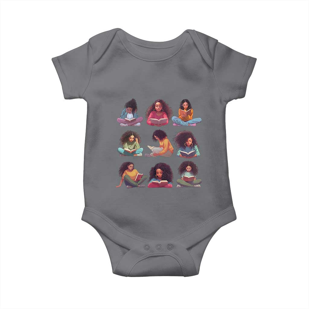 Black History Month Baby Onesie Reading Book African Smart Melanin Women Girls TS09 Charcoal Print Your Wear