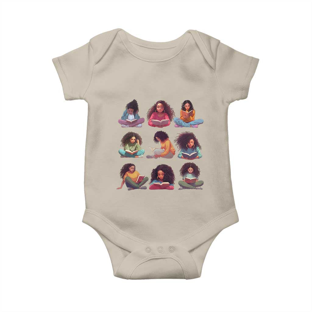 Black History Month Baby Onesie Reading Book African Smart Melanin Women Girls TS09 Sand Print Your Wear